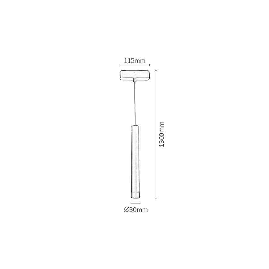 Rabalux - Lámpara LED colgante para sistema de raíles monofásico LED/5W/24V 4000K negro