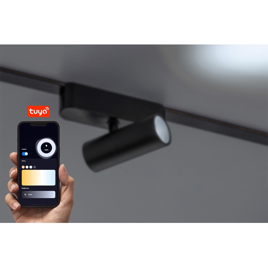 Rabalux - LED Foco regulable para sistema de raíles monofásico LED/5W/24V 2700-5500K Wi-Fi Tuya negro
