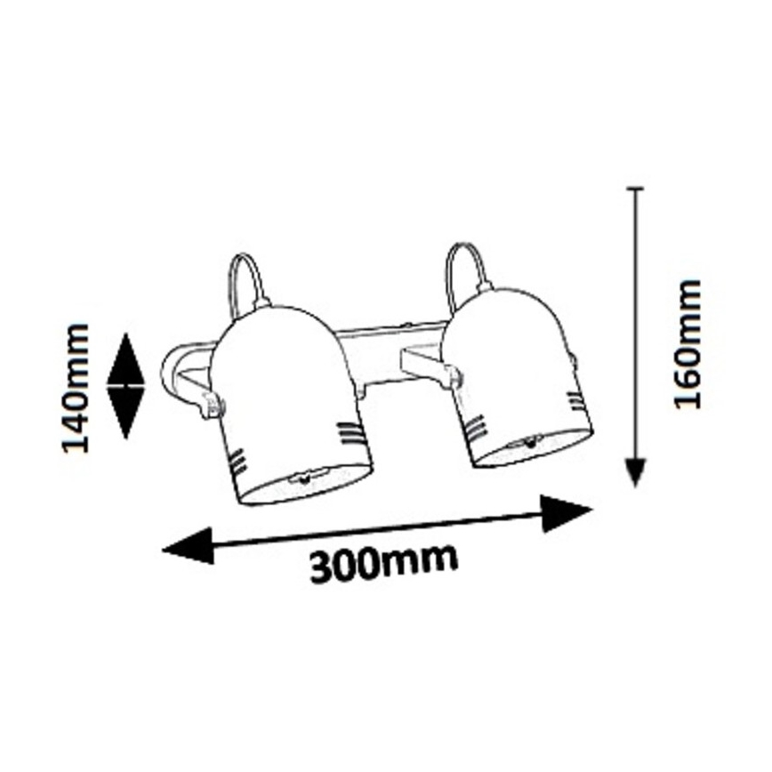 Rabalux - Foco MINUET 2xE14/40W/230V