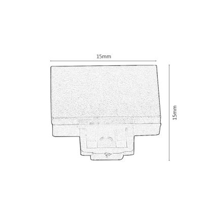 Rabalux - SET 2x Conector final para luces en sistema de riel