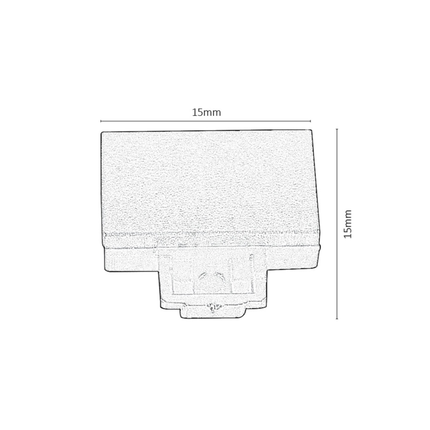 Rabalux - SET 2x Conector final para luces en sistema de riel