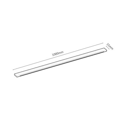 Rabalux - Sistema de rieles monofásico 1 m + 2x fin Conector negro