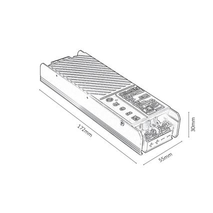 Rabalux - Fuente de alimentación empotrada para luces en sistema de rieles 100W/24V