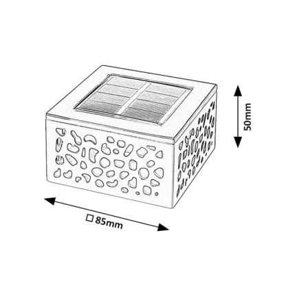 Rabalux - Lámpara solar LED LED/0,5W/1,2V IP44 600 mAh