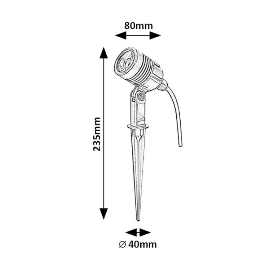 Rabalux - Lámpara LED de exterior LED/3W/230V IP65