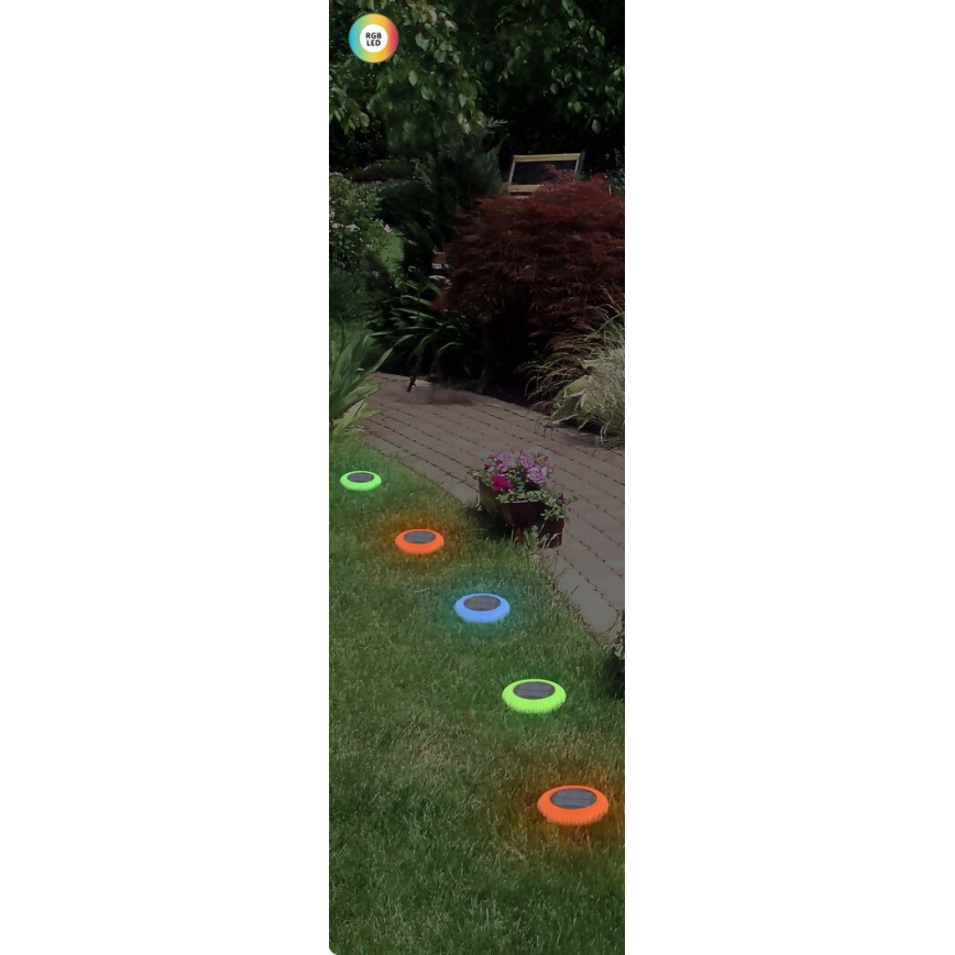 Rabalux - Lámpara solar LED RGB LED/0,6W/3,7V IP65