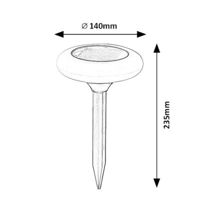 Rabalux - Lámpara solar LED RGB LED/0,6W/3,7V IP65