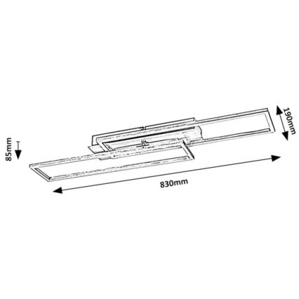 Rabalux - Luminaria de techo LED regulable LED/40W/230V 4000K 83x19 cm