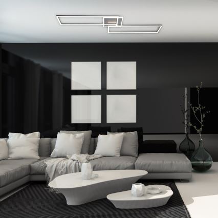 Rabalux - Plafón LED regulable LED/40W/230V 2700-6500K Wi-Fi Tuya cromo mate + control remoto 25x110 cm
