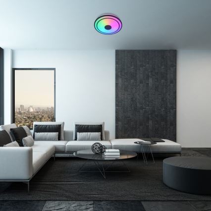 Rabalux - Lámpara de techo LED RGB regulable con altavoz integrado LED/24W/230V 3000-6500K + mando a distancia diámetro 39,5 cm