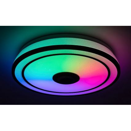Rabalux - Lámpara de techo LED RGB regulable con altavoz integrado LED/24W/230V 3000-6500K + mando a distancia diámetro 39,5 cm