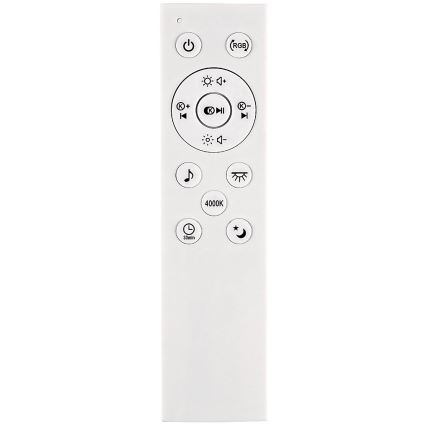 Rabalux - Lámpara de techo LED RGB regulable con altavoz integrado LED/24W/230V 3000-6500K + mando a distancia diámetro 39,5 cm