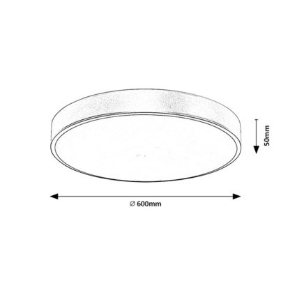 Rabalux - Plafón LED regulable LED/60W/230V 3000-6000K + mando a distancia