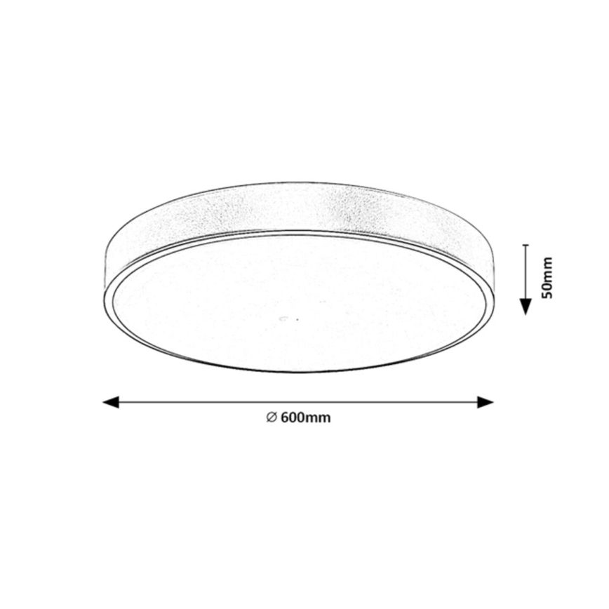 Rabalux - Plafón LED regulable LED/60W/230V 3000-6000K + mando a distancia