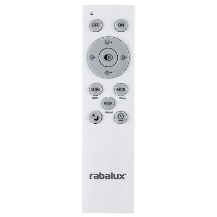 Rabalux - Plafón LED regulable LED/60W/230V 3000-6000K + mando a distancia