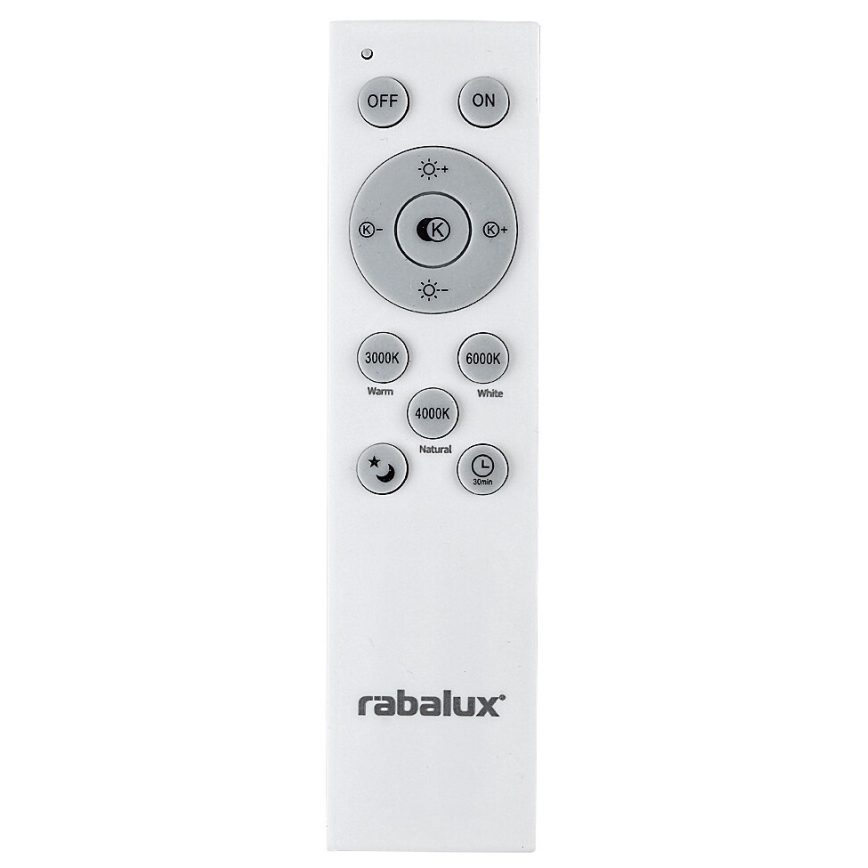 Rabalux - Plafón LED regulable LED/60W/230V 3000-6000K + mando a distancia