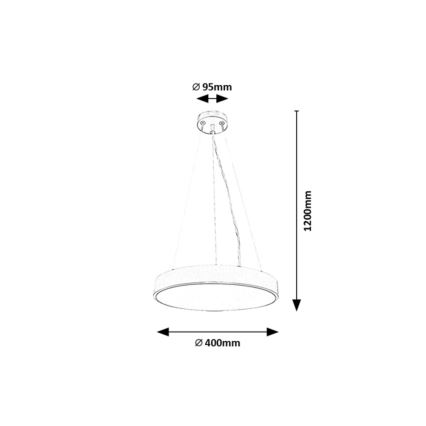 Rabalux - Lámpara LED colgante LED/36W/230V 3000K negro