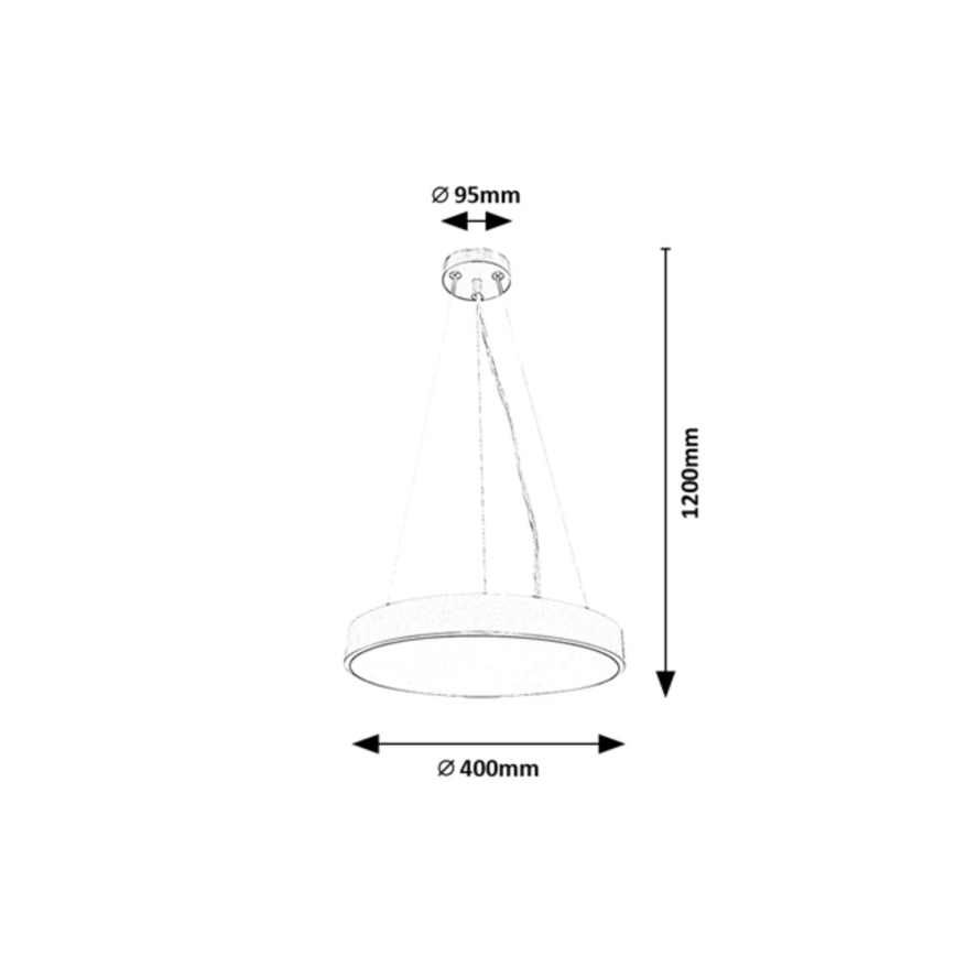Rabalux - Lámpara LED colgante LED/36W/230V 3000K negro