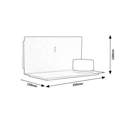Rabalux - Aplique LED con estante y puerto USB LED/6W/230V 3000K