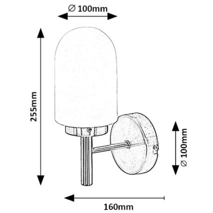 Rabalux - Aplique de baño 1xE14/10W/230V IP44 bronce