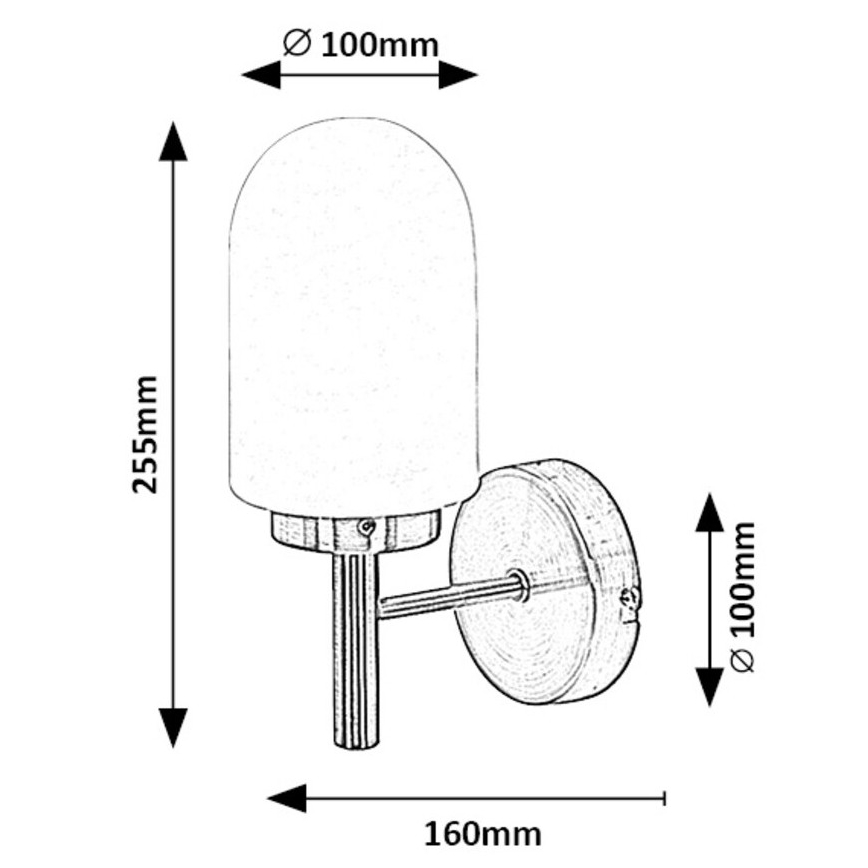Rabalux - Aplique de baño 1xE14/10W/230V IP44 bronce