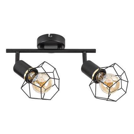 Rabalux - Foco 2xE27/40W/230V negro