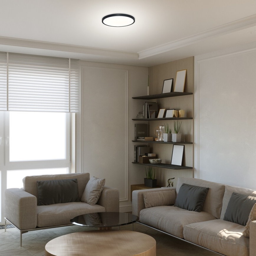 Rabalux - Plafón LED LED/24W/230V 4000K diá. 30 cm negro
