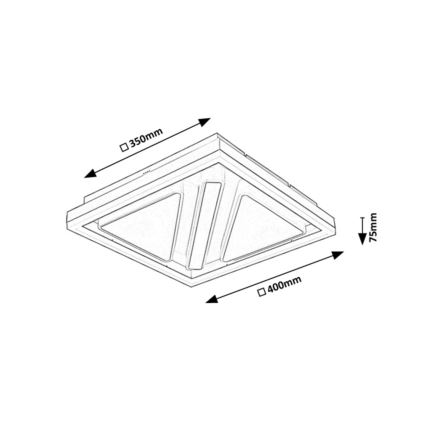 Rabalux - Plafón LED regulable LED/73W/230V + mando a distancia