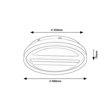 Rabalux - Lámpara de techo LED regulable LED/55W/230V Ø 40 cm + mando a distancia