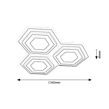 Rabalux - Plafón LED regulable LED/72W/230V 3000/6000K 41,5x41,5 cm + control remoto