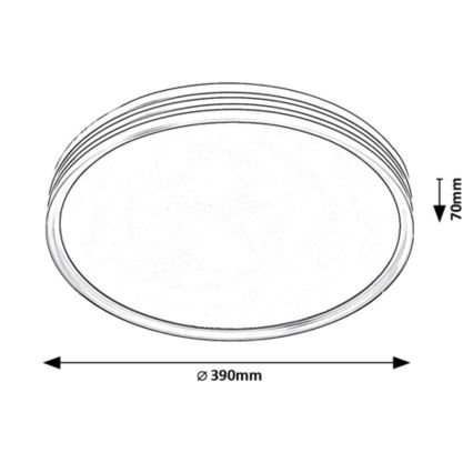 Rabalux - Lámpara de techo LED/25W/230V 3000K Ø 39 cm