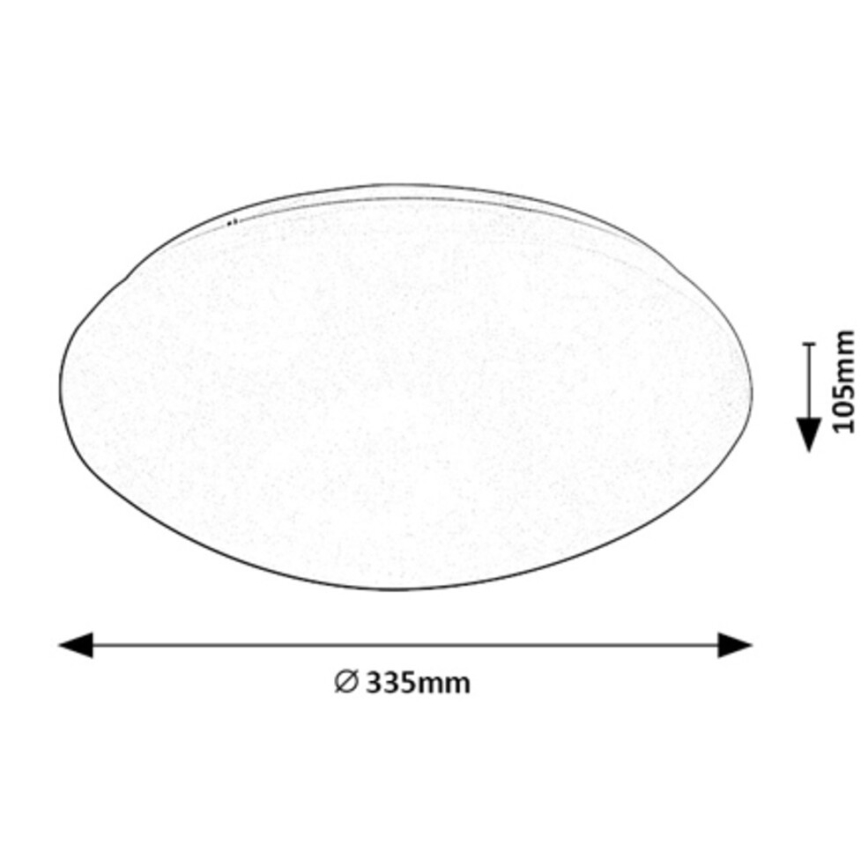Rabalux - Plafón LED con sensor LED/18W/230V IP44 4000K diá. 33,5 cm