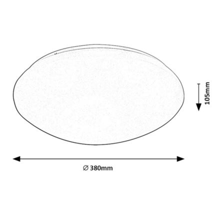 Rabalux - Plafón LED con sensor LED/24W/230V IP44 4000K diá. 38 cm