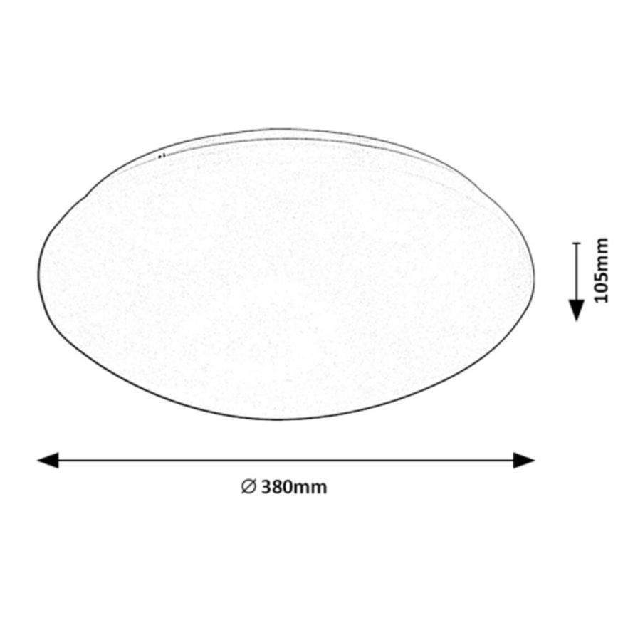 Rabalux - Plafón LED con sensor LED/24W/230V IP44 4000K diá. 38 cm