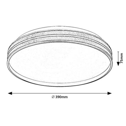 Rabalux - Lámpara de techo LED regulable 24 W/230 V 3000–6500 K Ø 39 cm + mando a distancia