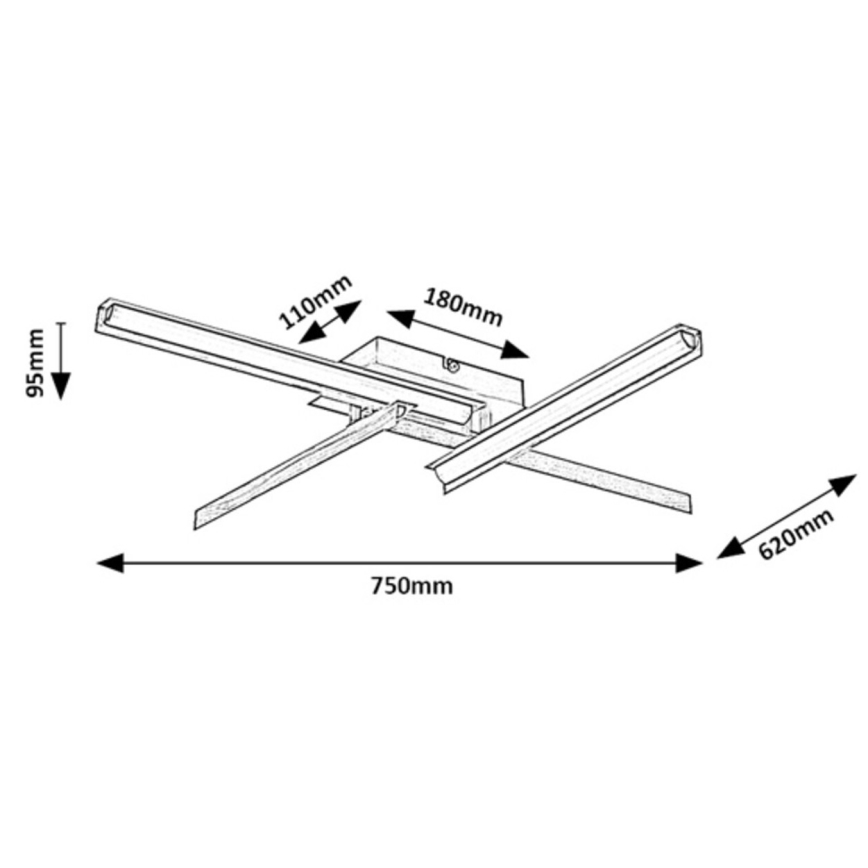 Rabalux - Lámpara de techo LED/20W/230V 3000K longitud 75 cm