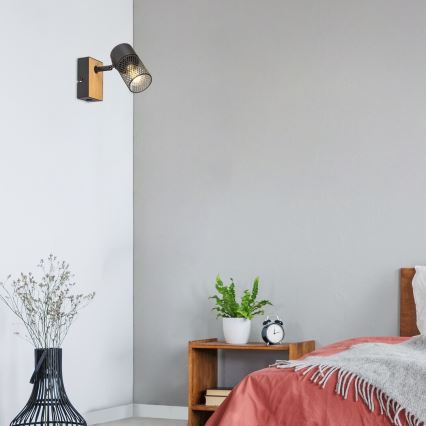 Rabalux - Foco de pared 1xE14/40W/230V roble