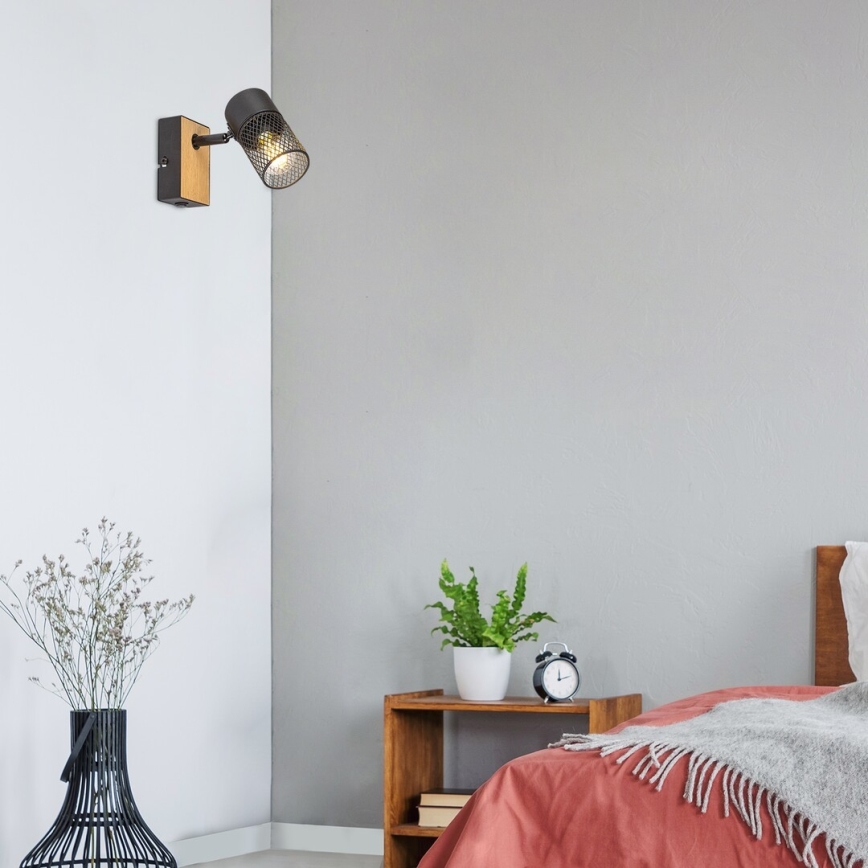 Rabalux - Foco de pared 1xE14/40W/230V roble