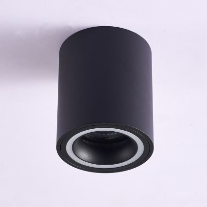 Rabalux - Foco 1xGU10/25W/230V redondeado negro