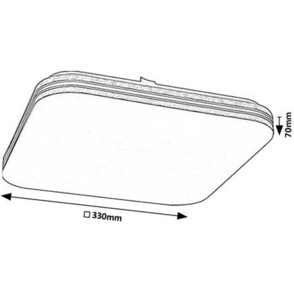 Rabalux - Plafón LED LED/18W/230V 4000K 33x33 cm