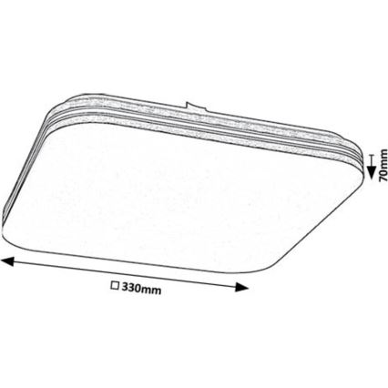 Rabalux - Plafón LED LED/18W/230V 4000K 33x33 cm