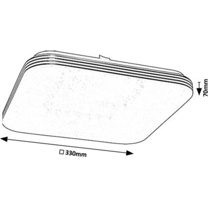 Rabalux - Plafón LED LED/18W/230V 4000K 33x33 cm