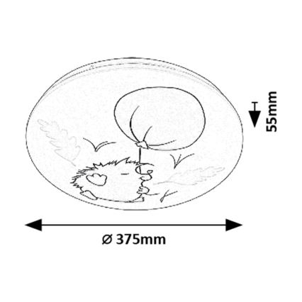 Rabalux - Lámpara de techo LED infantil LED/24W/230V 3000K diámetro 37,5 cm