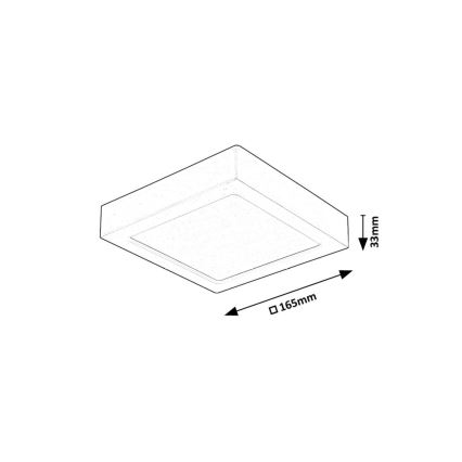 Rabalux - Plafón LED LED/15W/230V 4000K 16x16 cm blanco