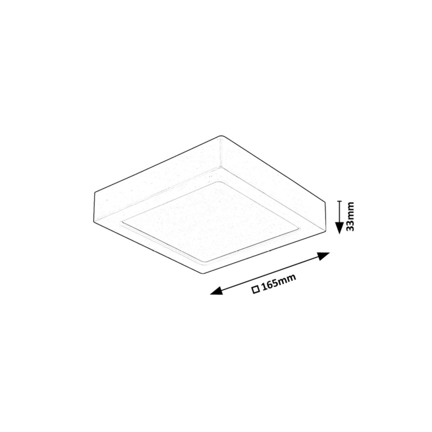Rabalux - Plafón LED LED/15W/230V 4000K 16x16 cm blanco