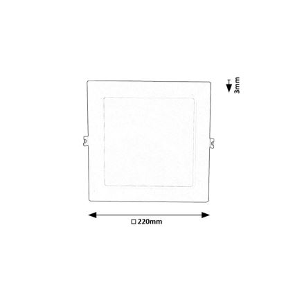 Rabalux - Lámpara empotrable LED LED/18W/230V 22x22 cm blanco