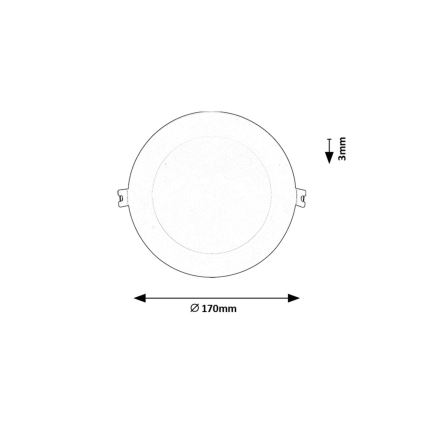 Rabalux - Lámpara empotrable LED LED/12W/230V diá. 17 cm blanco