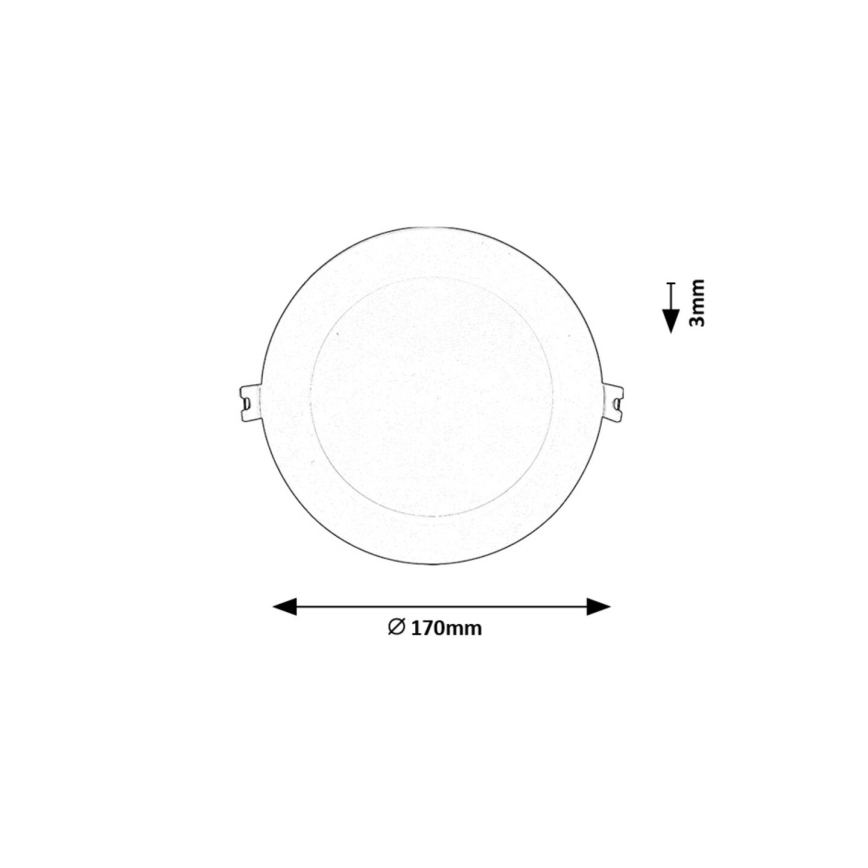 Rabalux - Lámpara empotrable LED LED/12W/230V diá. 17 cm blanco