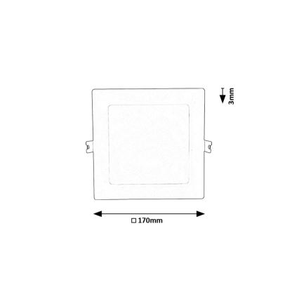 Rabalux - Lámpara empotrable LED LED/12W/230V 17x17 cm blanco