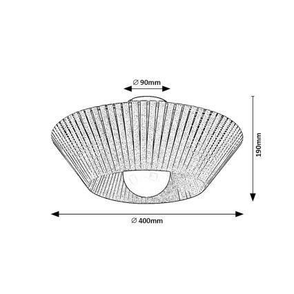 Rabalux - Lámpara de techo 1xE27/6W/230V Ø 40 cm